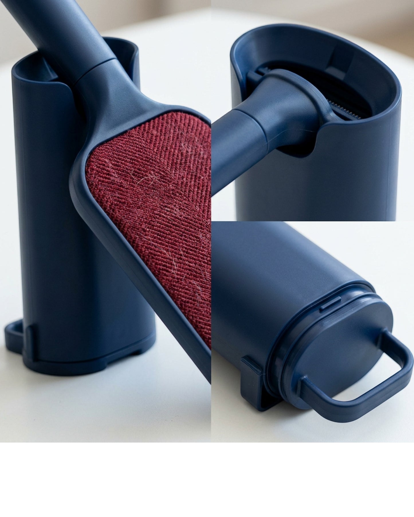 Mikuhome Self-Cleaning Fabric Hair Remover with Base Navy - Detail view