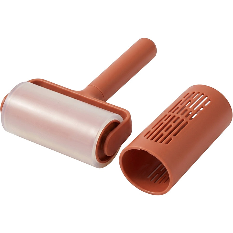 Mikuhome Washable Silicone Lint Roller 8 cm with Cover Terracotta