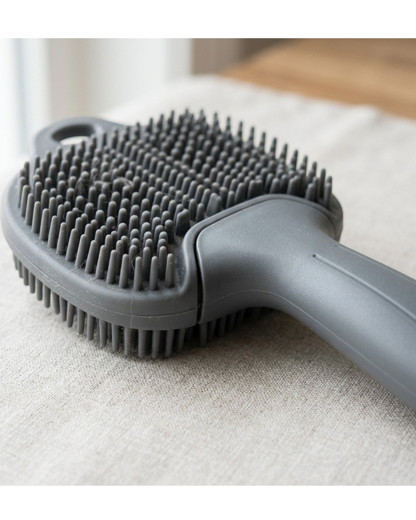 Mikuhome Reusable Silicone Pet Hair Remover Brush Gray