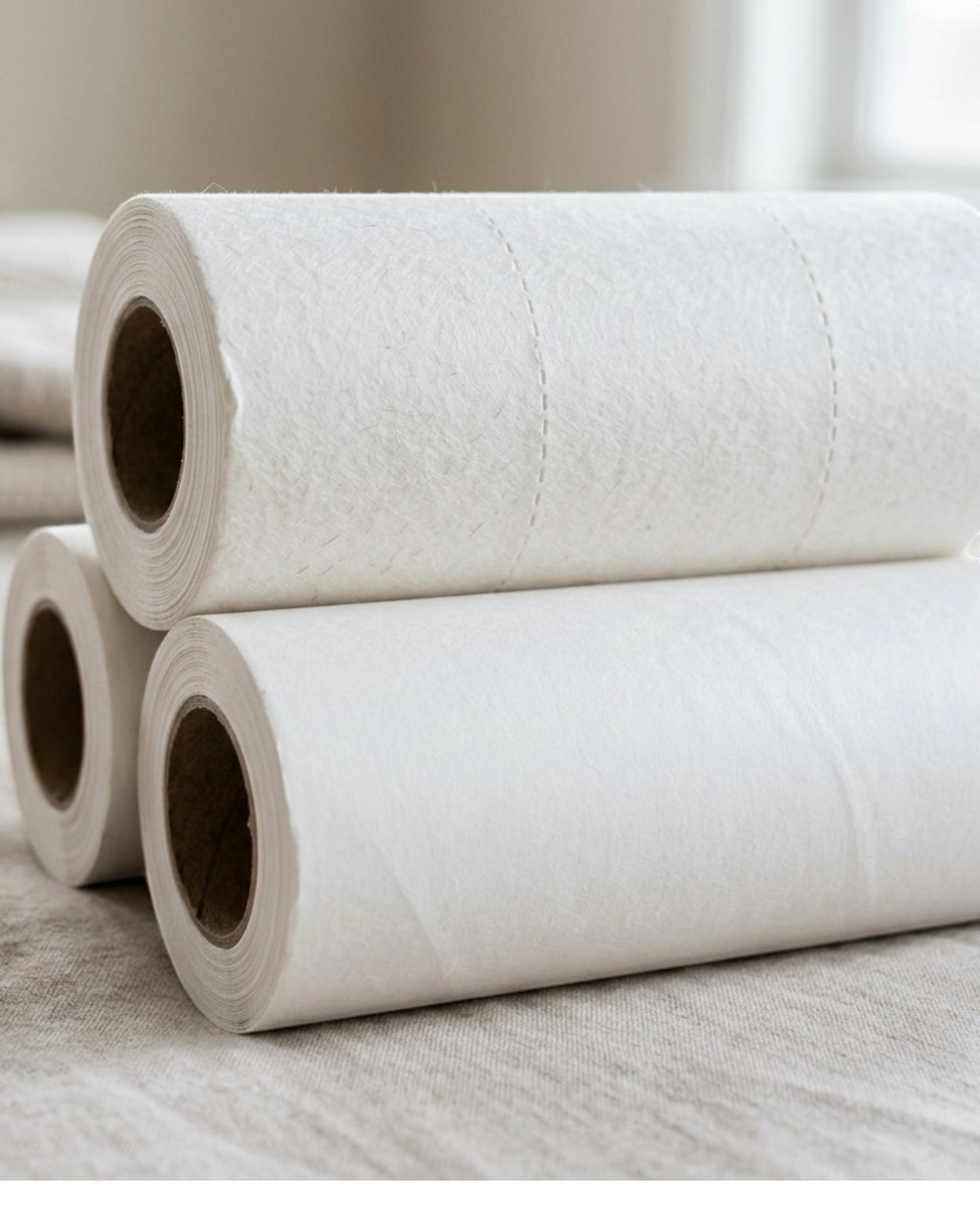 Mikuhome Wide Fabric Lint Roller Refill Set 240 Sheets White