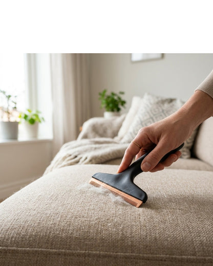 Mikuhome Upholstery Fur Remover Tool Copper Edge Black