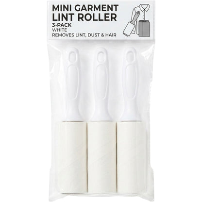 Mikuhome Mini Garment Lint Roller 3-Pack White